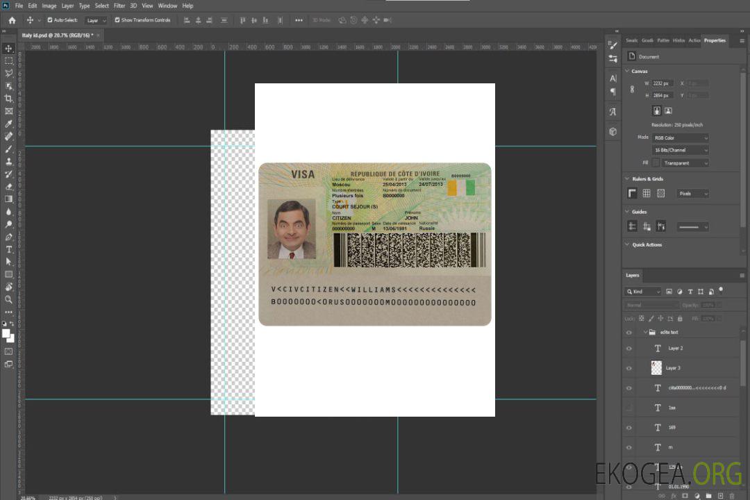 Visa COTE D'IVOIRE template Visa COTE D'IVOIRE template